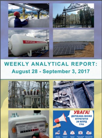 Weekly analytical report: August 28 – September 3, 2017