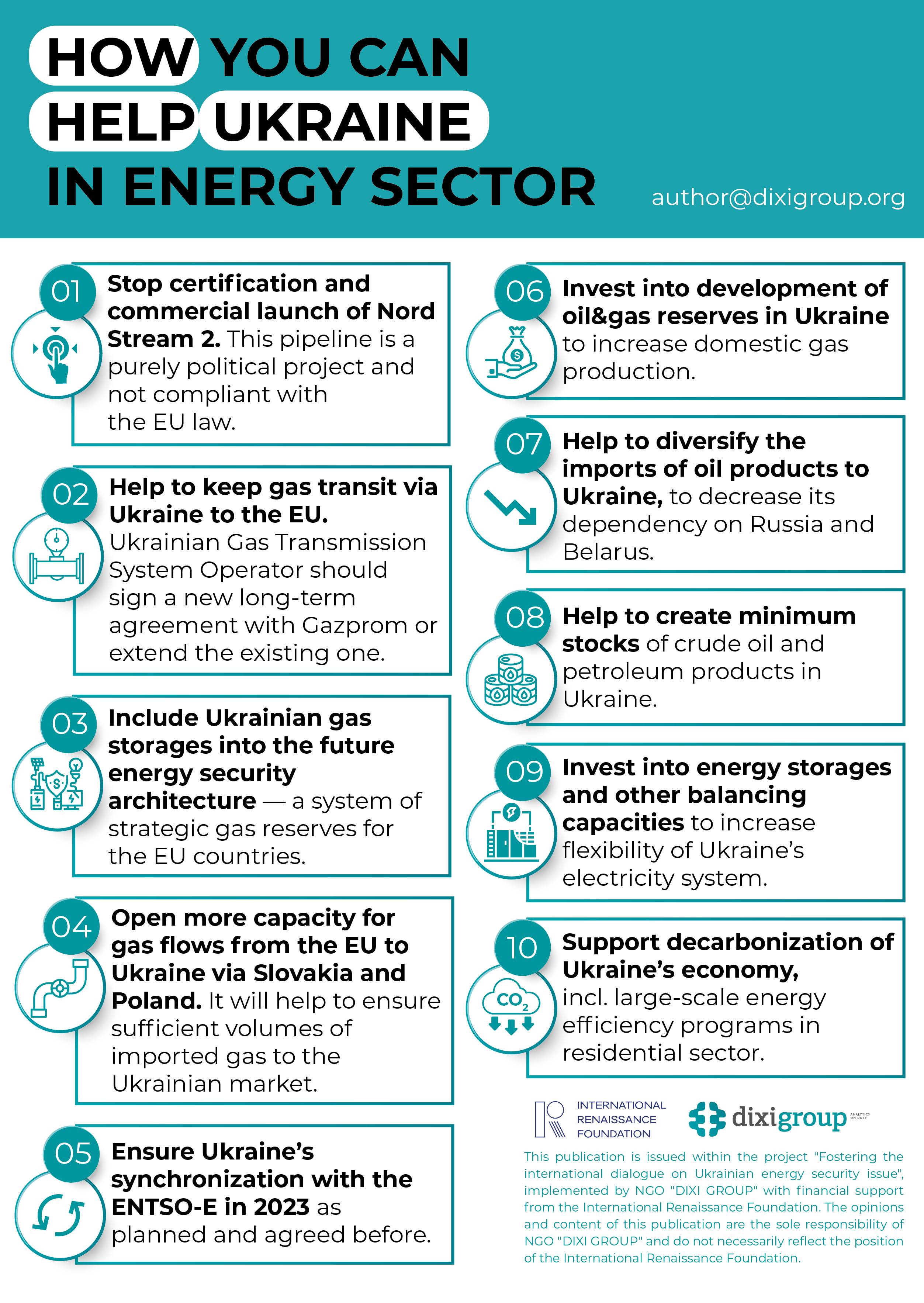 How you can help Ukraine: 10 ways to strengthen energy security from DiXi Group