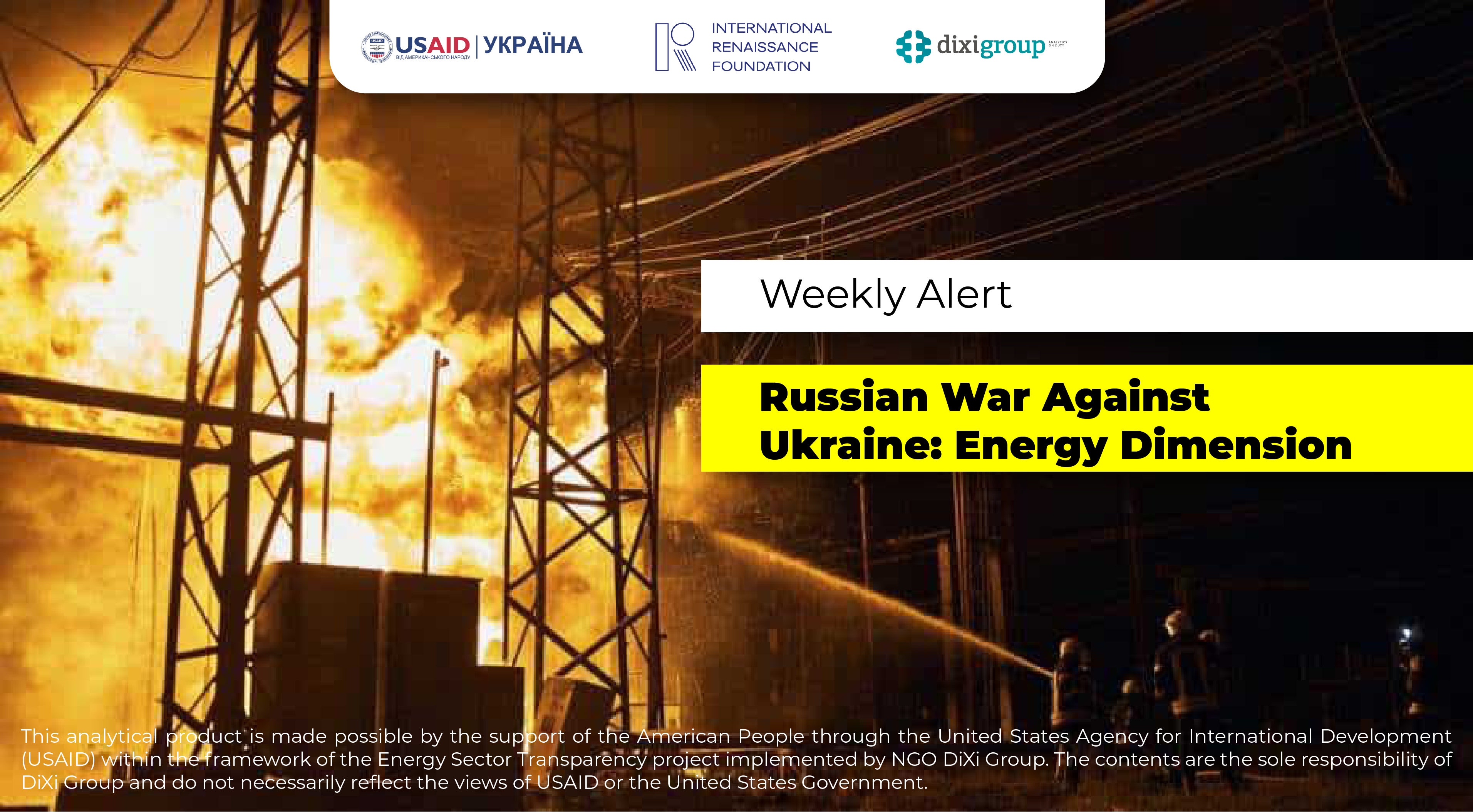 Russian War Against Ukraine: Energy Dimension | DiXi Group Alert – weekly review