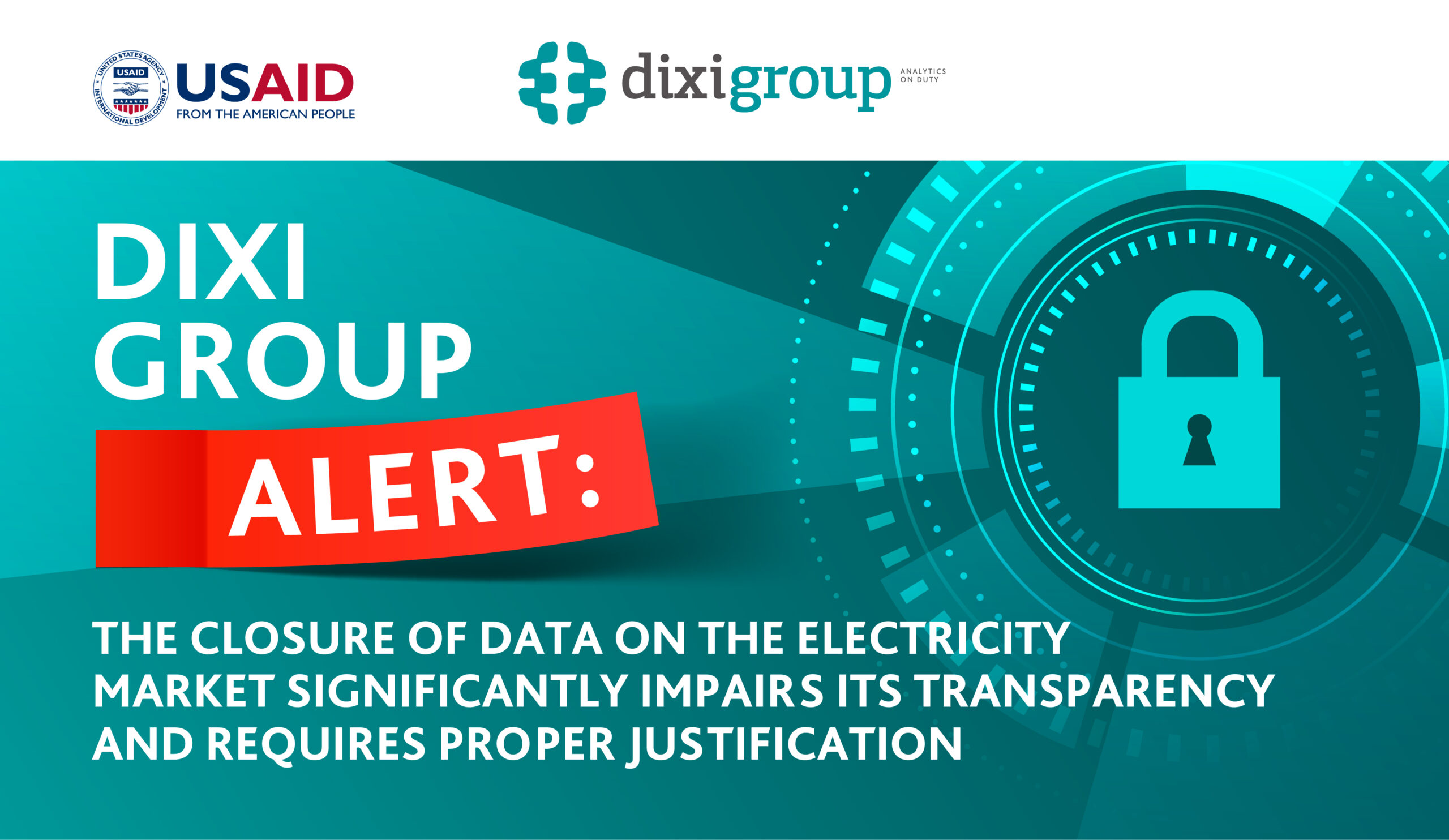 DiXi Group Alert: The closure of data on the electricity market significantly impairs its transparency and requires proper justification