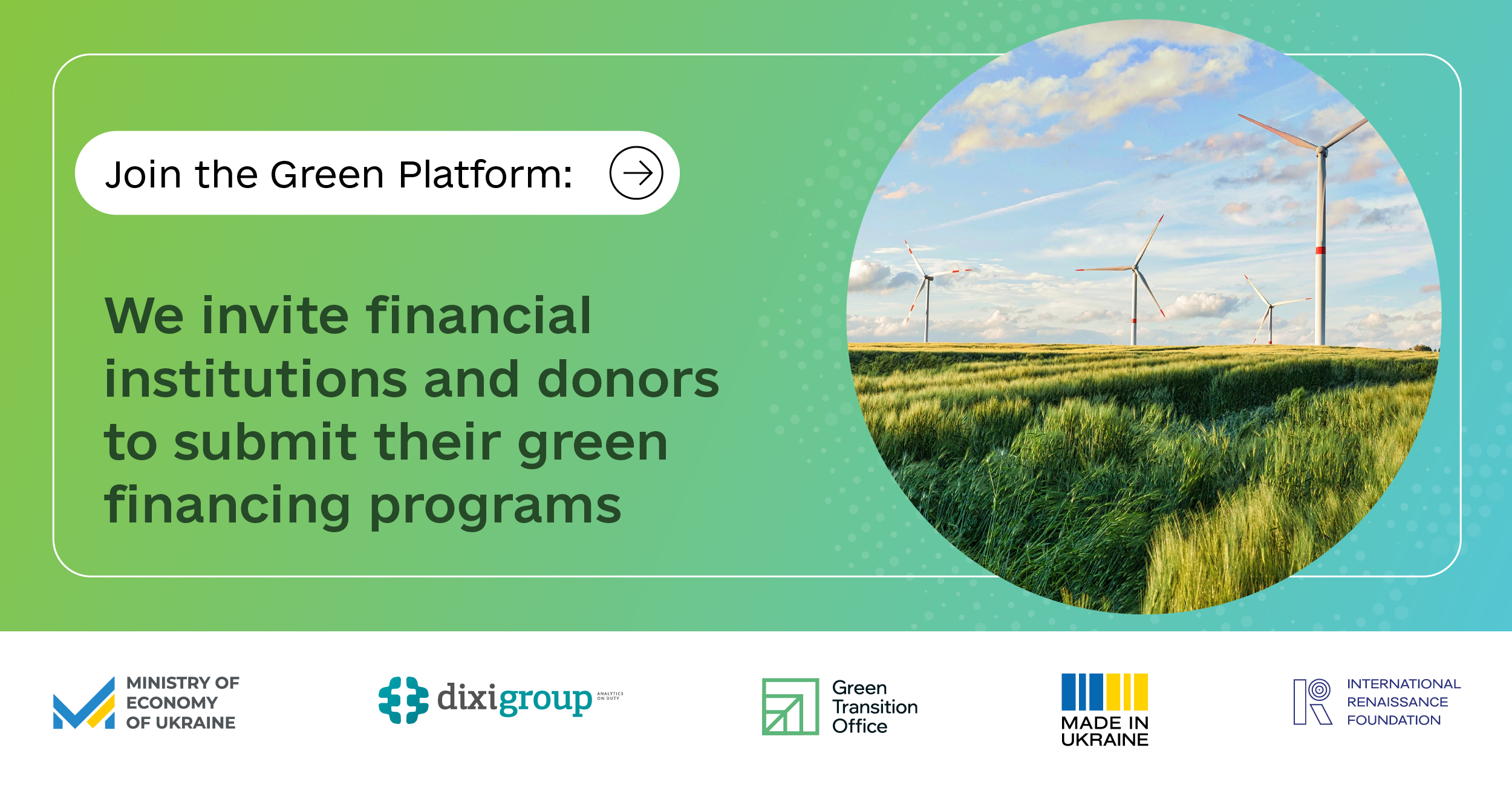 Green Platform to launch in Ukraine – a digital catalogue of available green financing programs for businesses and communities