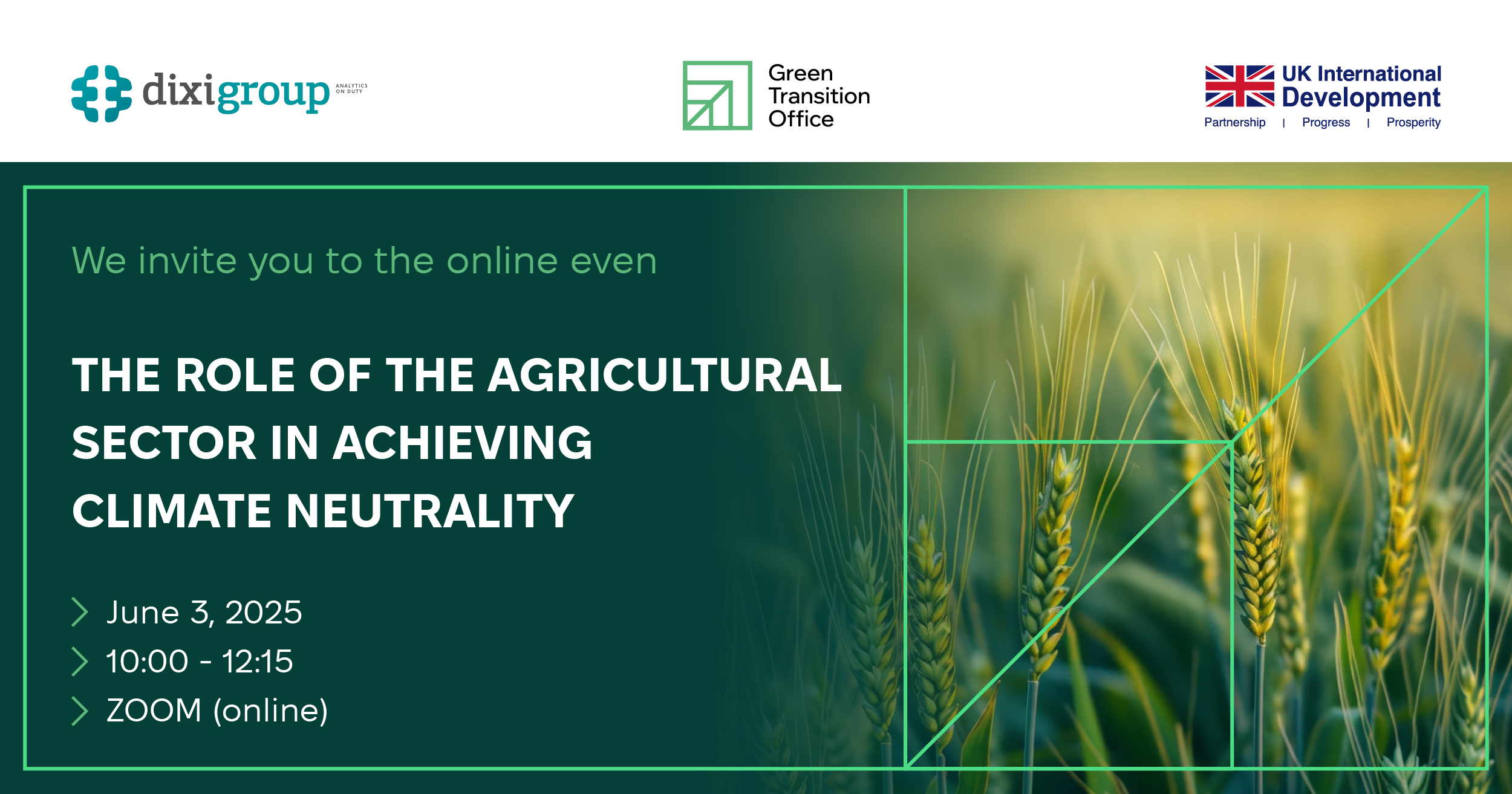 On June 3, we invite you to the online event ‘The role of the agricultural sector in achieving climate neutrality’