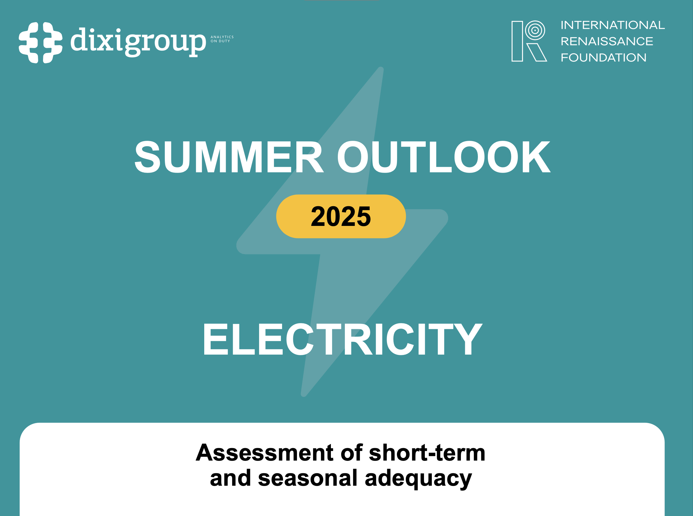 SUMMER OUTLOOK 2025. Electricity