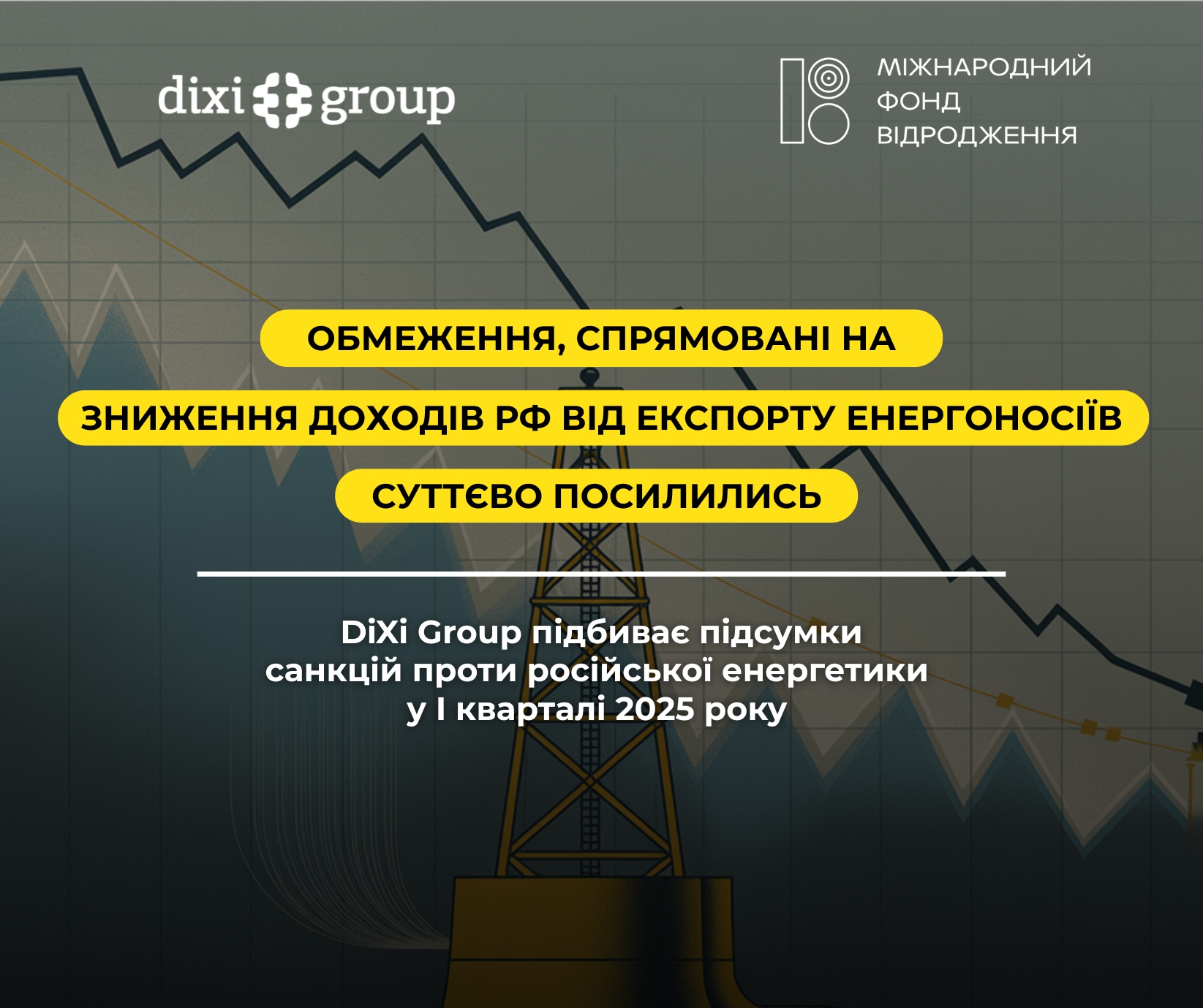 Обмеження, спрямовані на зниження доходів рф від експорту енергоносіїв, суттєво посилились у першому кварталі 2025 року – моніторинг DiXi Group 