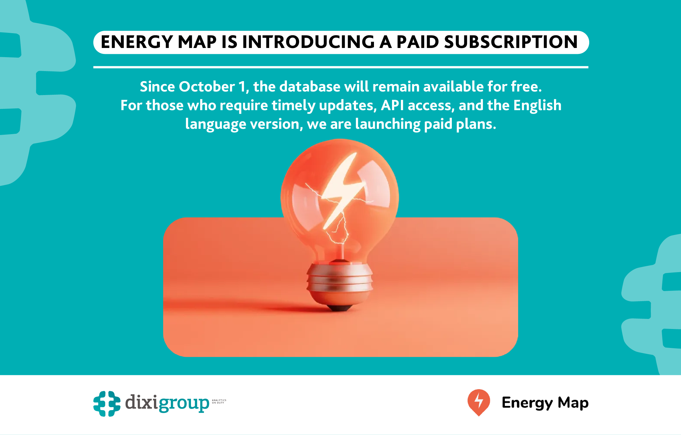 Energy Map energy portal is introducing a paid subscription to analytical data. What information remains available with basic access?