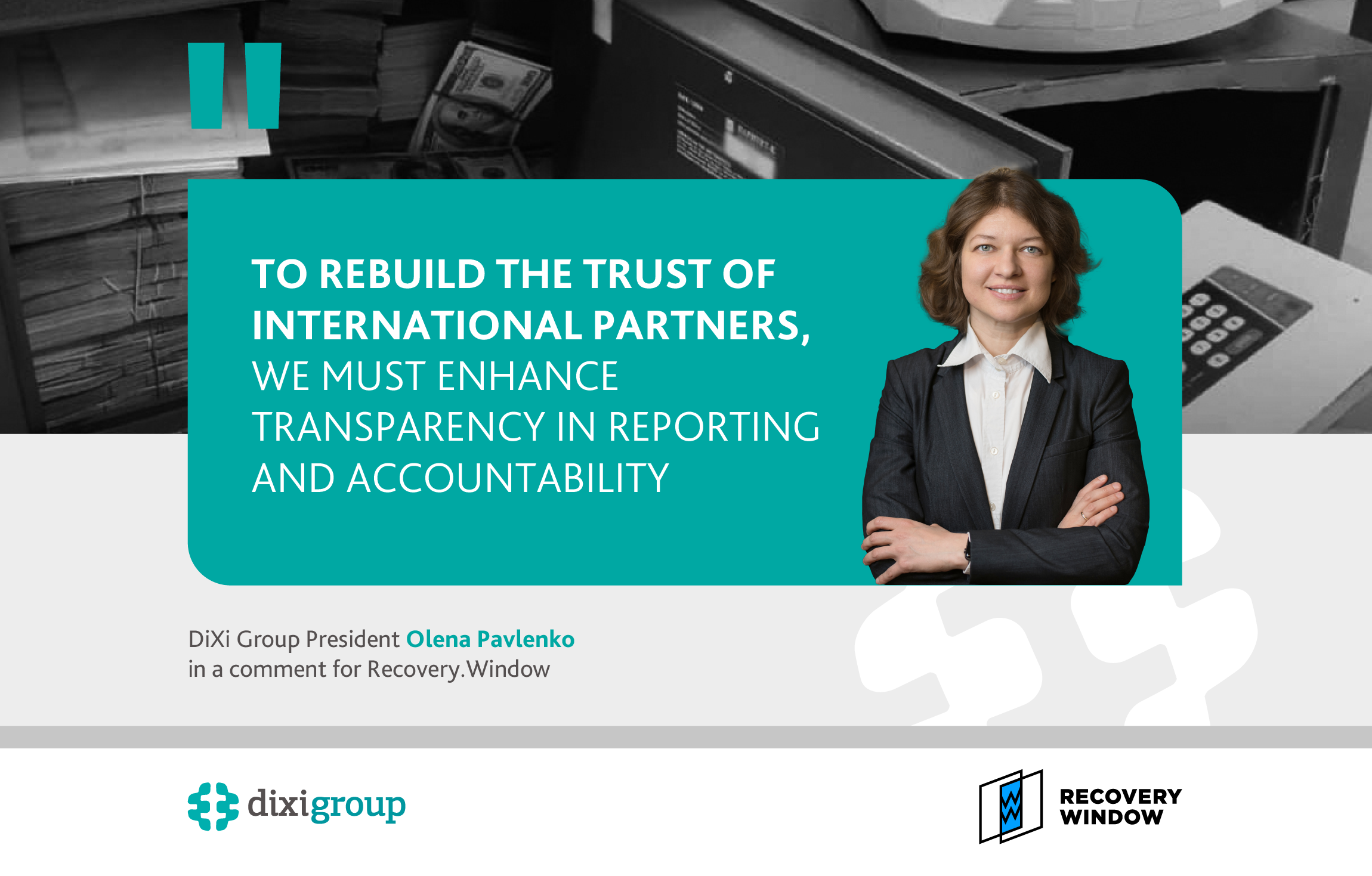 To rebuild the trust of international partners, we must enhance transparency in reporting and accountability – Olena Pavlenko