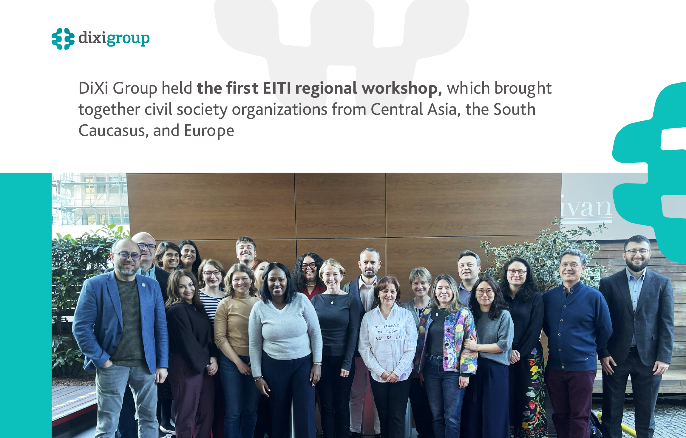 DiXi Group held the first EITI regional workshop, which brought together civil society organizations from Central Asia, the South Caucasus, and Europe