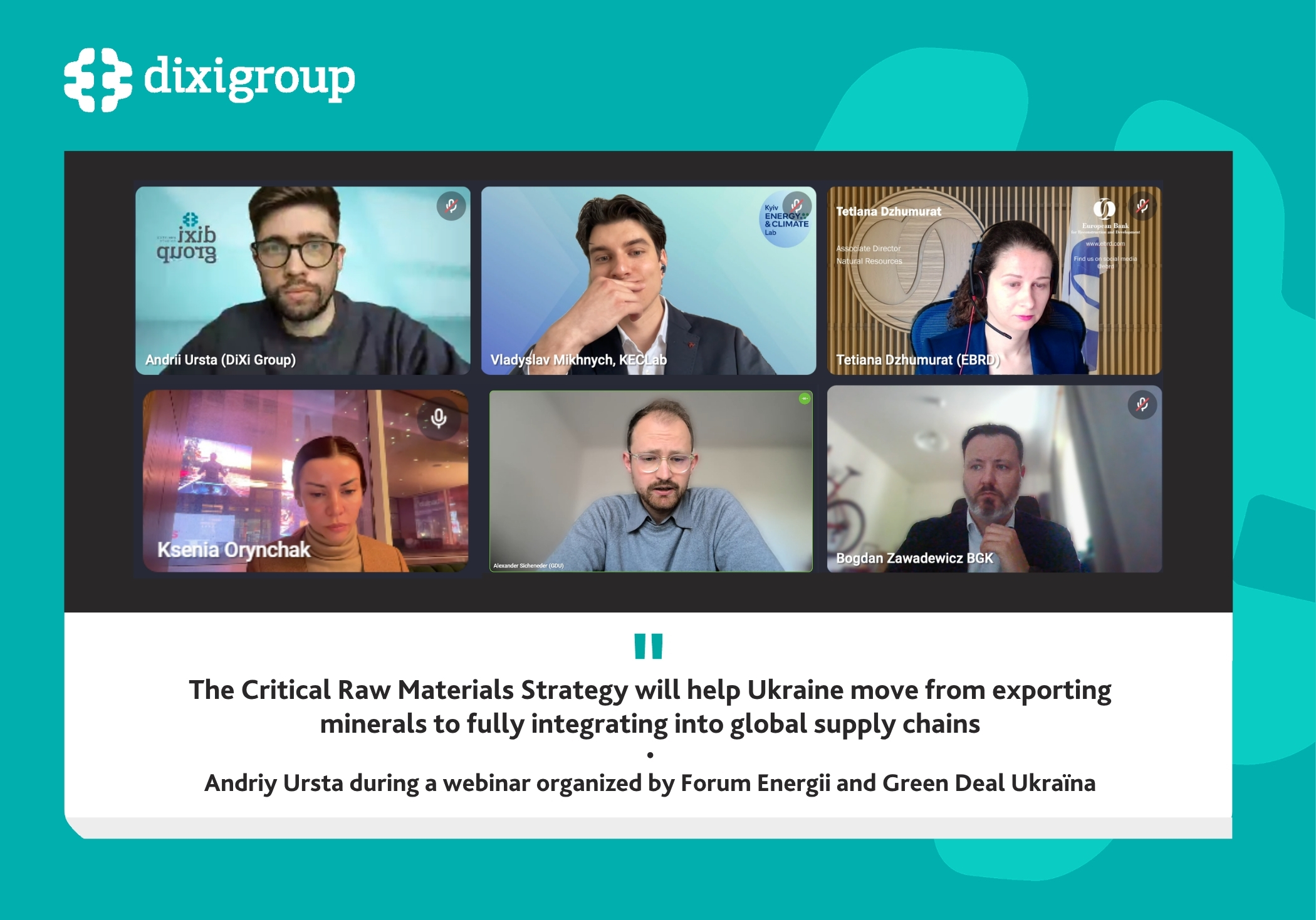 The Critical Raw Materials Strategy will help Ukraine move from exporting minerals to fully integrating into global supply chains