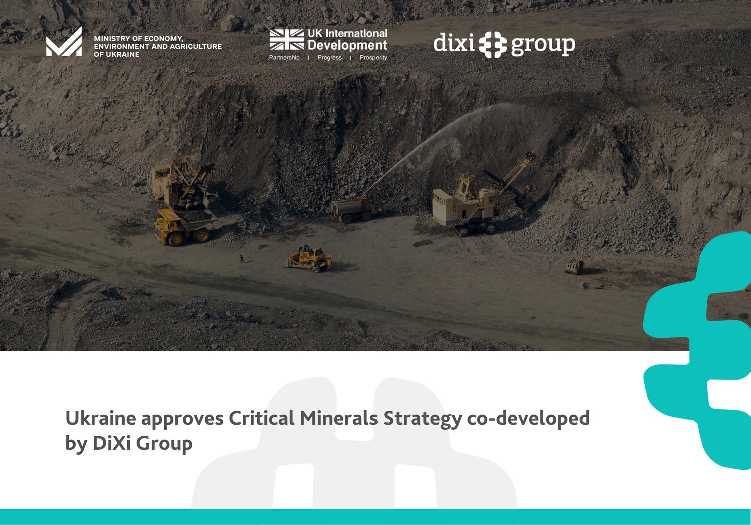 Ukraine approves Critical Minerals Strategy co-developed by DiXi Group